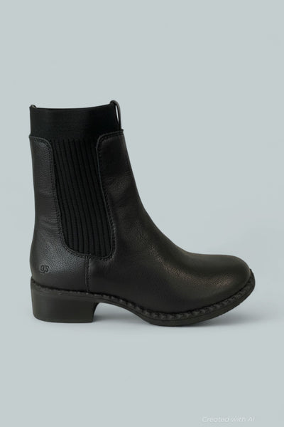 Women’s Bernadette Pull On Chelsea Boots - Black Leather - 6 - Boots