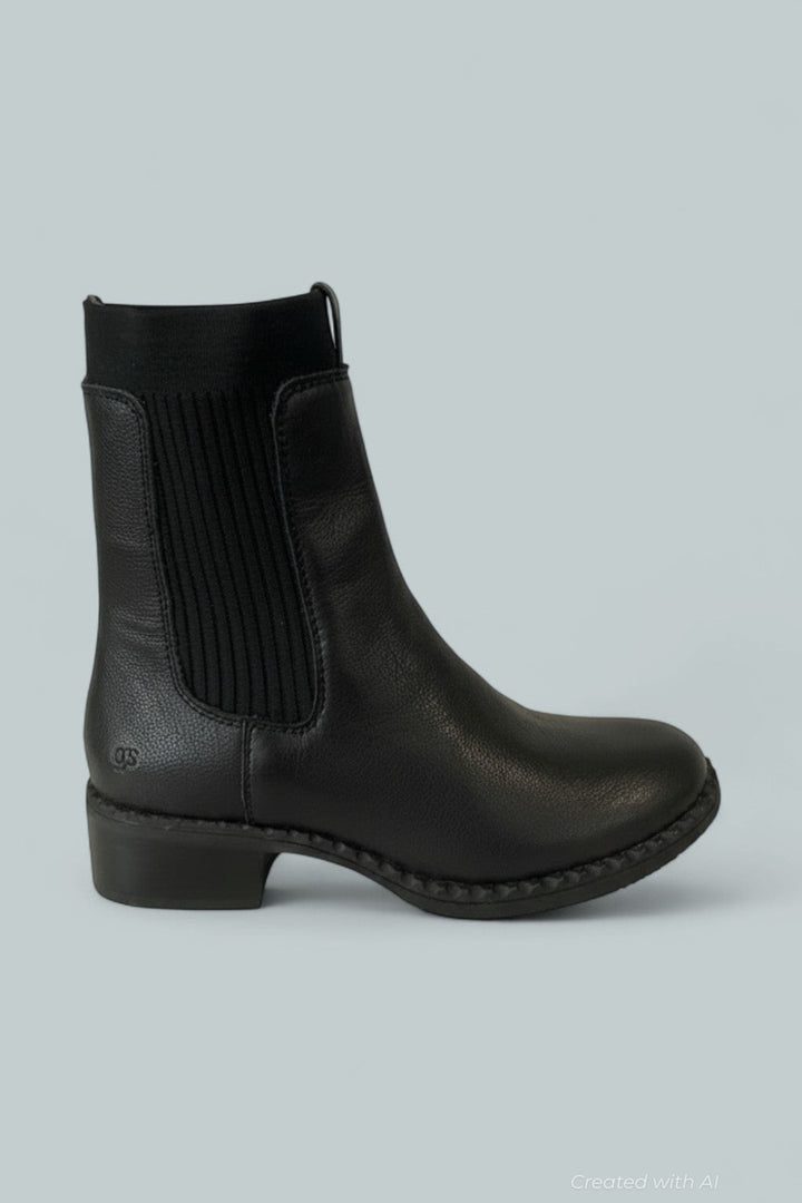 Women’s Bernadette Pull On Chelsea Boots - Black Leather - 6 - Boots