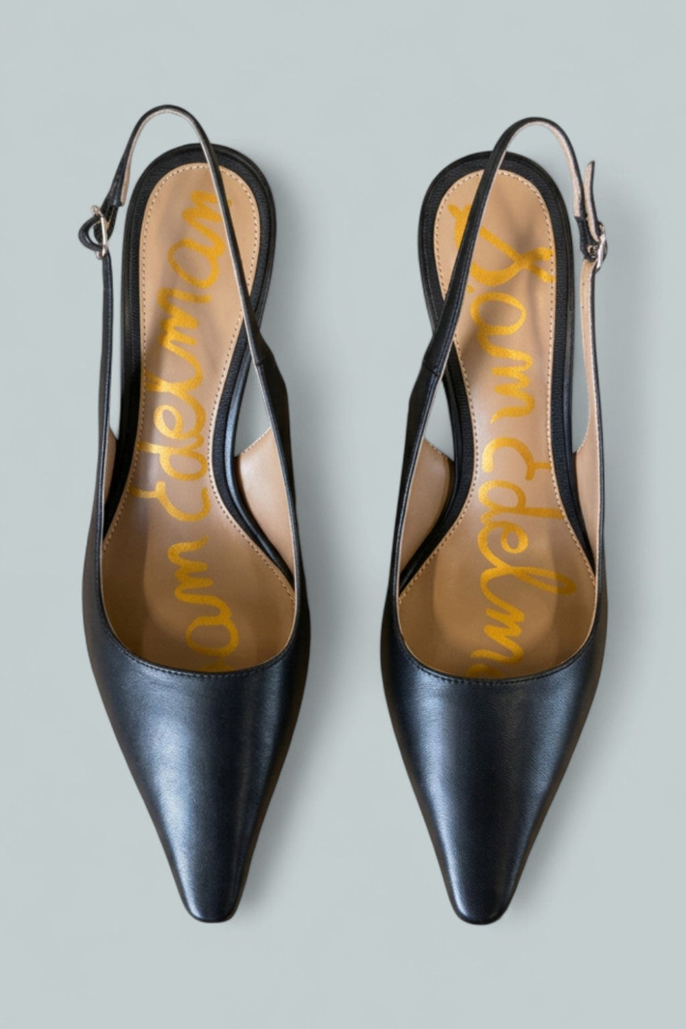 Women’s Bianka Slingback Kitten Heels - Black Leather - Slingback