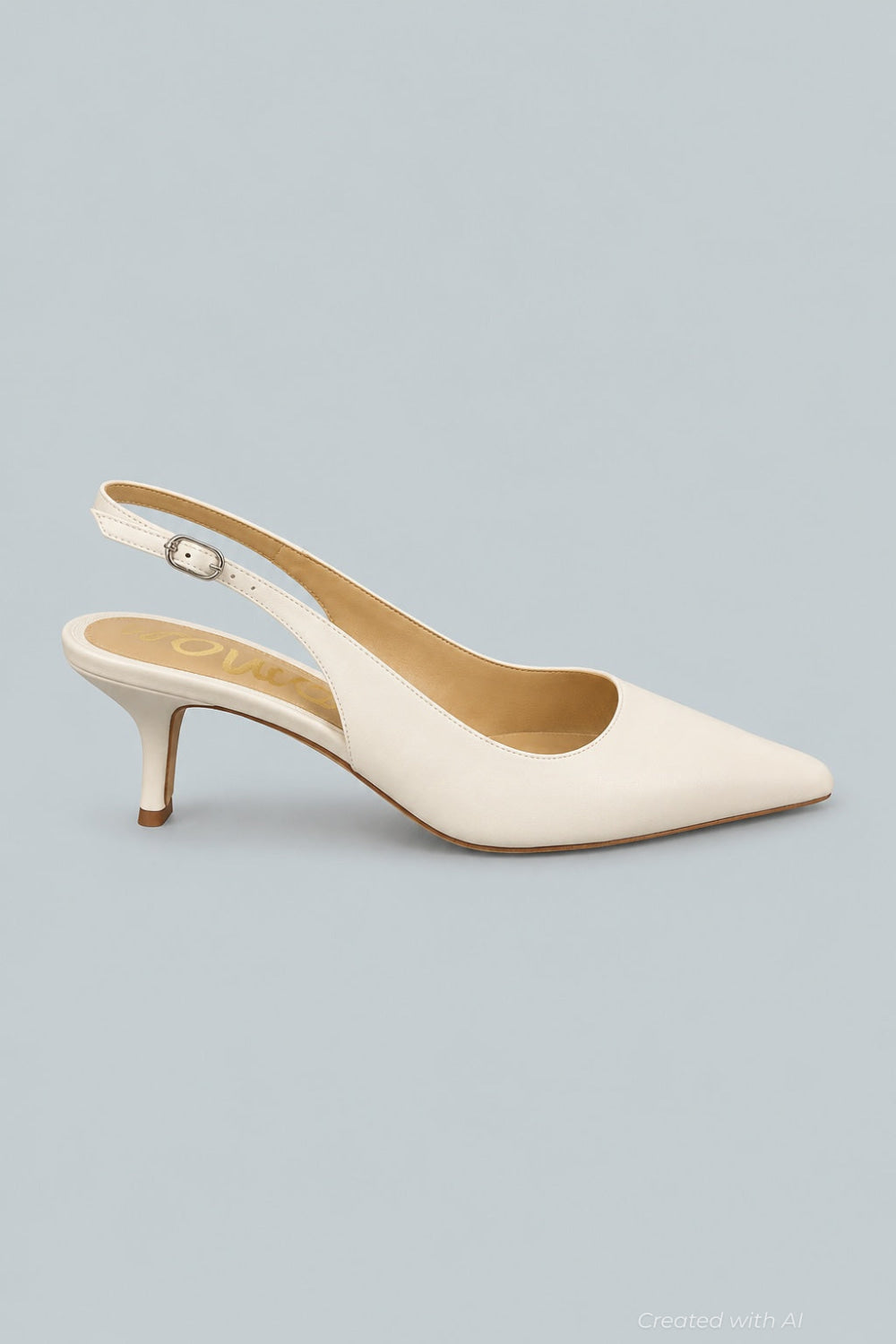 Women’s Bianka Slingback Kitten Heels - Bright White - 11 - Heels