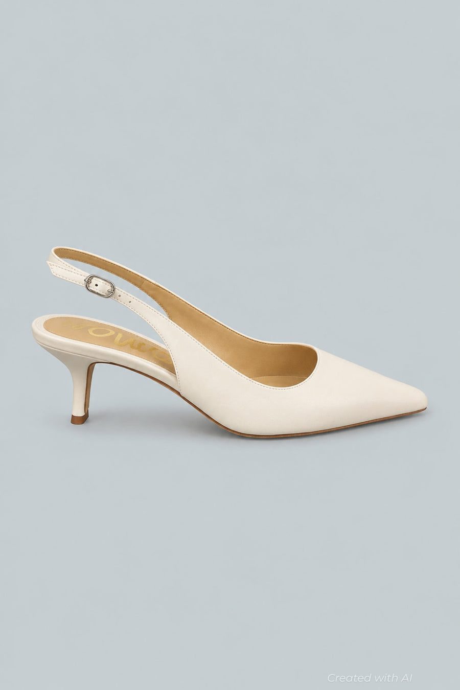 Women’s Bianka Slingback Kitten Heels - Bright White - 11 - Heels