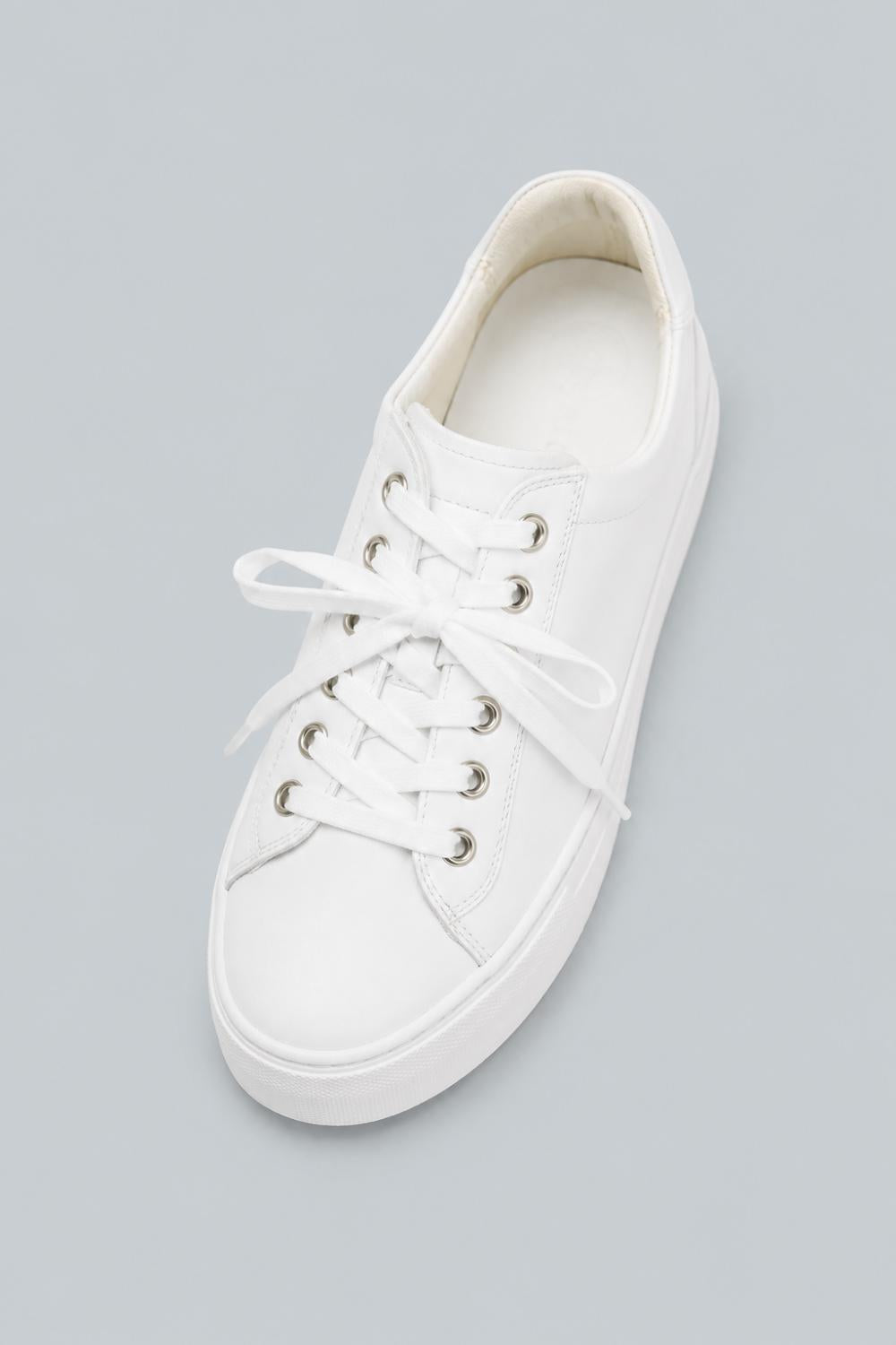 Women’s Bixby Low Top Platform Sneakers - White Leather - Sneaker