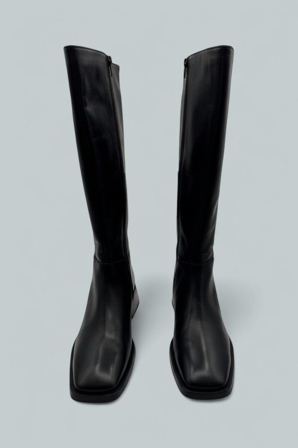 Women’s Blanca Square Toe Boots - Black - 8 US / 38 EU - Loafers