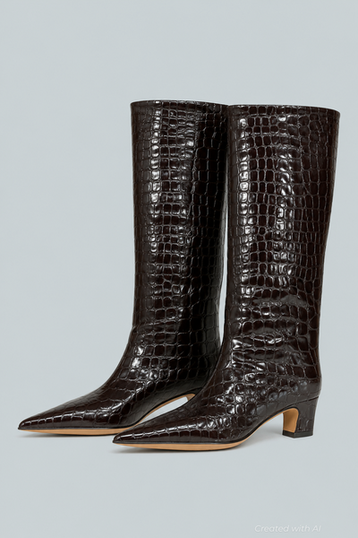 Women’s Blaze Boots - Brown Croc - 7 - Boots