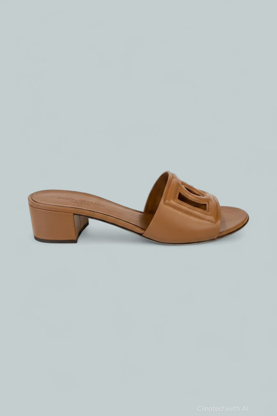 Women’s Block Heel Slide Sandals - Light Brown - 9.5 US / 39.5 EU - Sandal