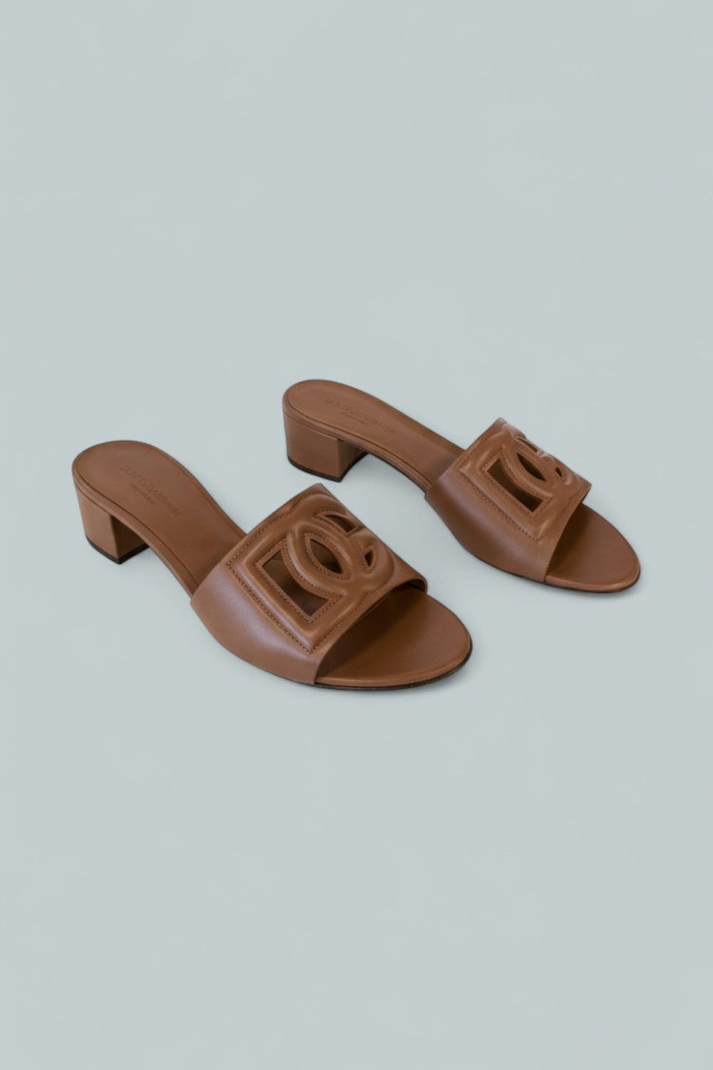 Women’s Block Heel Slide Sandals - Light Brown - 9.5 US / 39.5 EU - Sandal