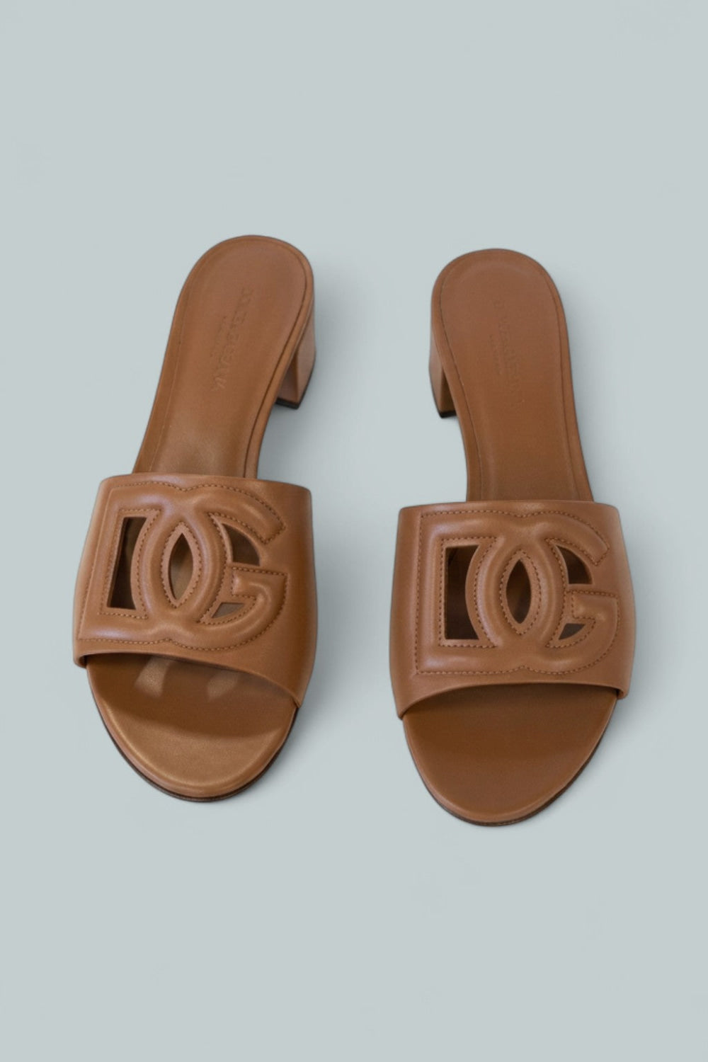 Women’s Block Heel Slide Sandals - Light Brown - 9.5 US / 39.5 EU - Sandal