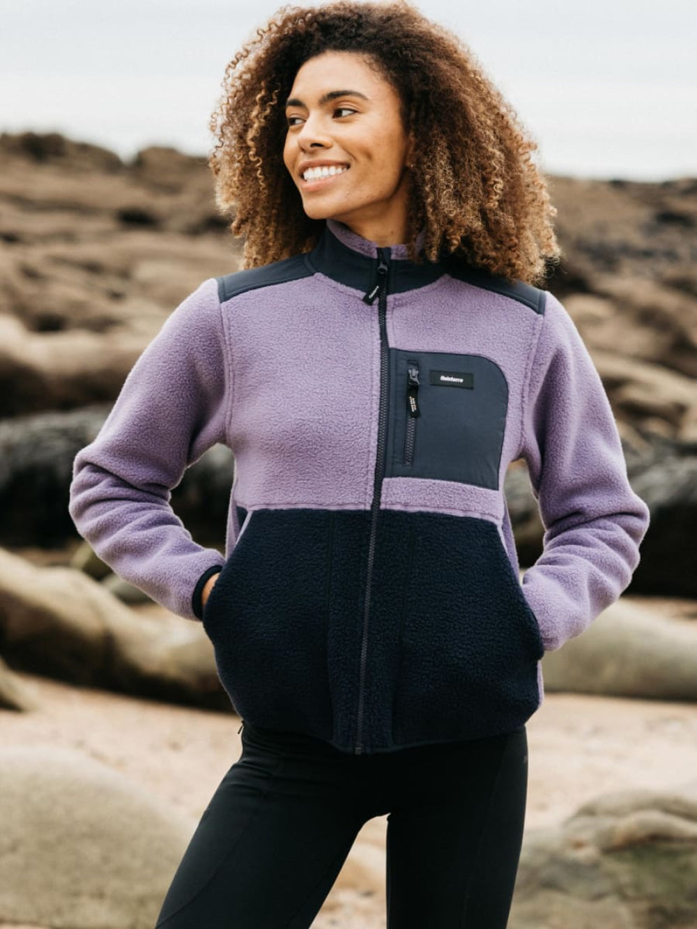 Women’s Bolster Full Zip Fleece - Violet Sky/Navy - Jacket