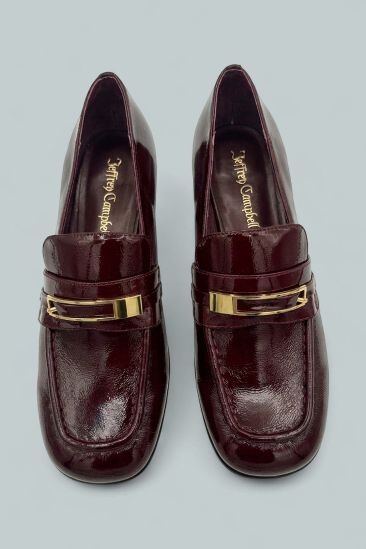 Women’s Book-Smart Loafer Pumps - Wine Crinkle Patent - 8 - Loafers