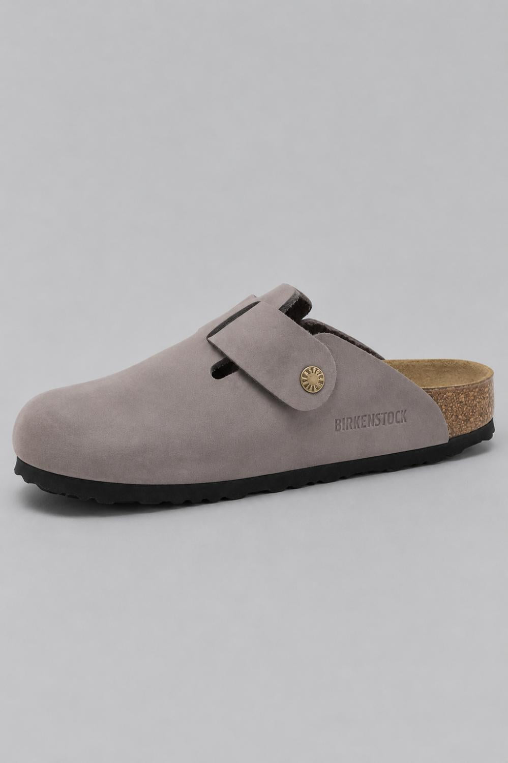Women’s Boston Big Buckle Nubuck Leather Clogs - Purple Nubuck - 6 6.5 US / 37 EU - Clog