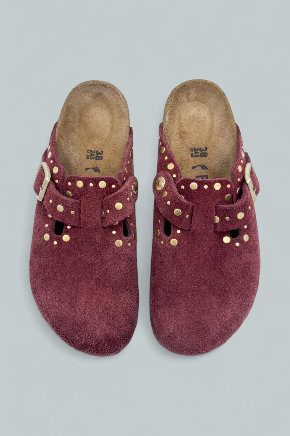 Women’s Boston Rivet Clogs - Purple - 8 - Clog