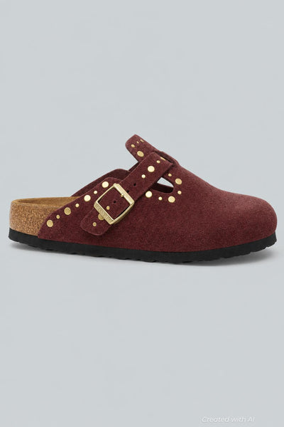 Women’s Boston Rivet Clogs - Zinfandel - Clog