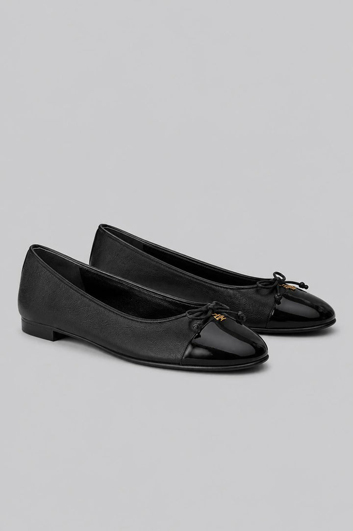 Women’s Bow Ballet Flats - Perfect Black - Flats