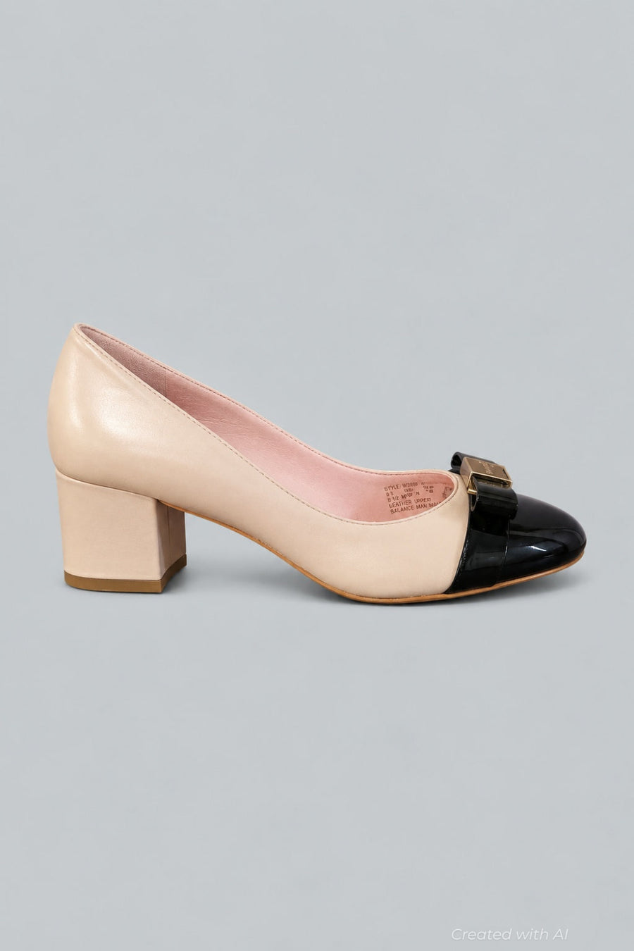 Women’s Bowdie Cap Toe Pumps - Black/Pale - Heels