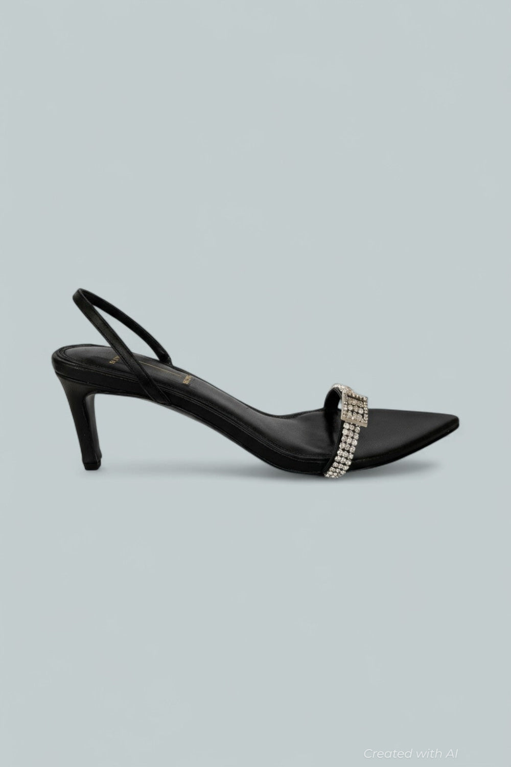 Women’s Bowie Crystal Embellished Slingback Sandals - Black - 7.5 US / 37.5 EU - Slingback