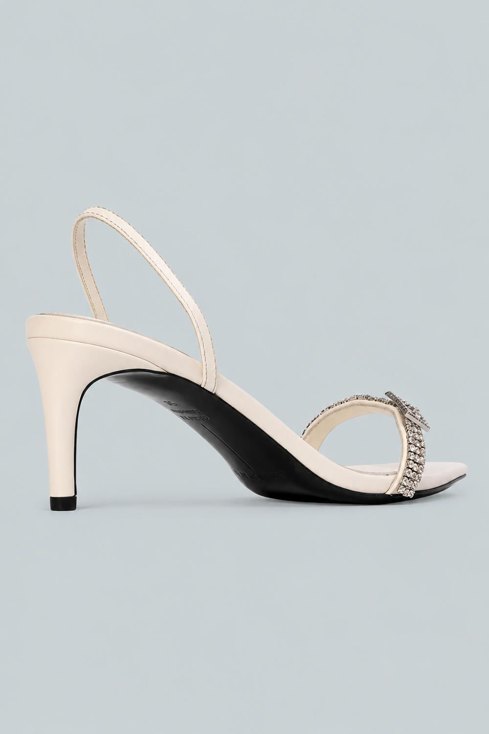 Women’s Bowie Crystal Embellished Slingback Sandals - Coconut - 7.5 US / 37.5 EU - Slingback