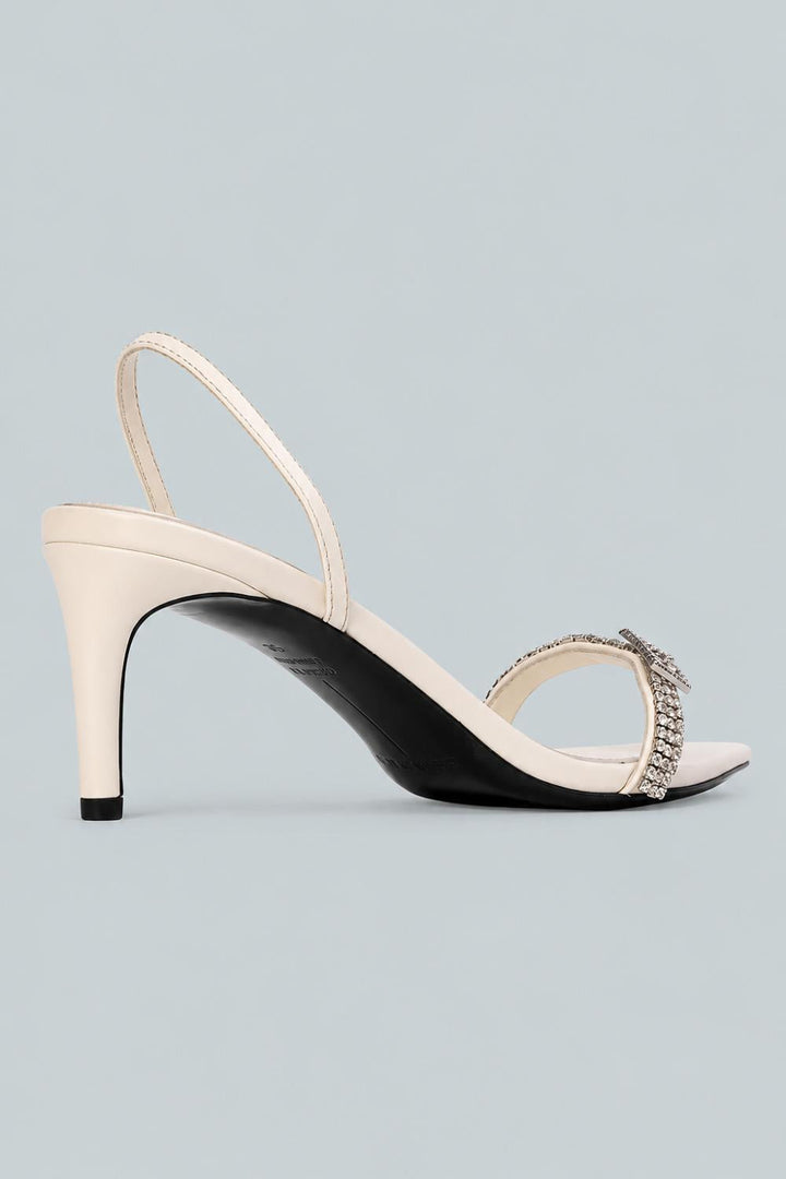 Women’s Bowie Crystal Embellished Slingback Sandals - Coconut - 7.5 US / 37.5 EU - Slingback