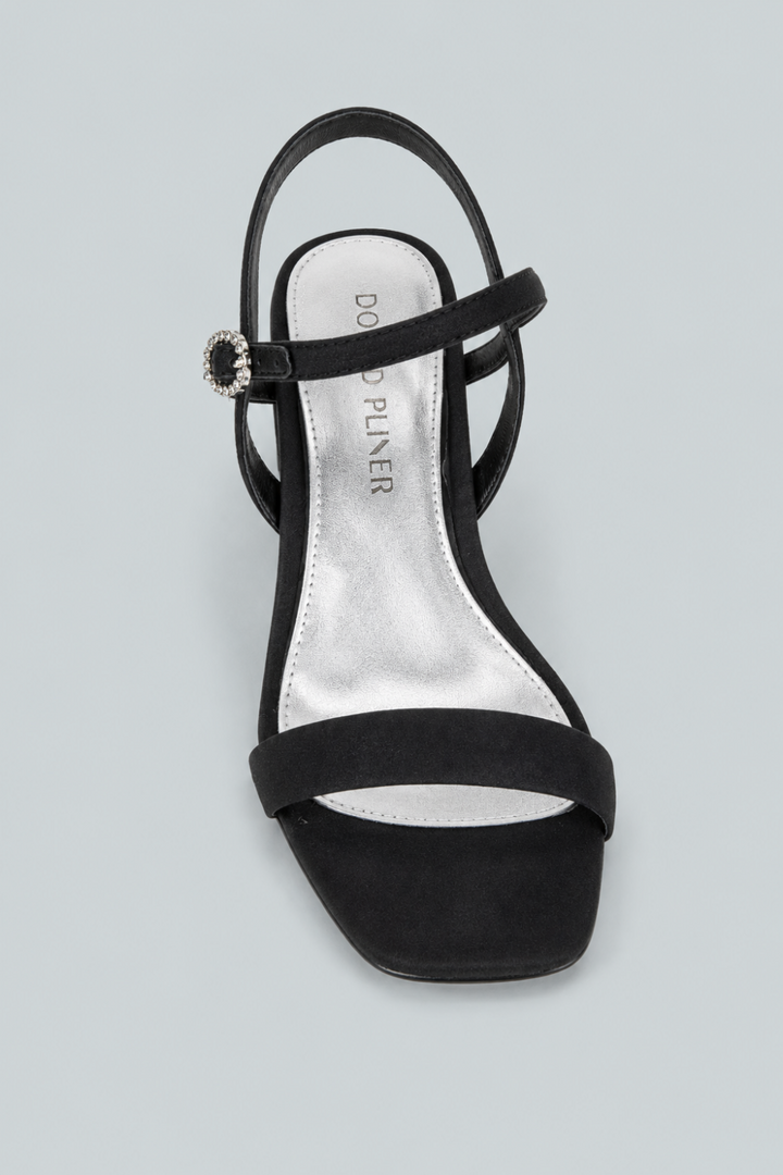 Women’s Brazi Sandals - Black Satin - 9 - Sandal