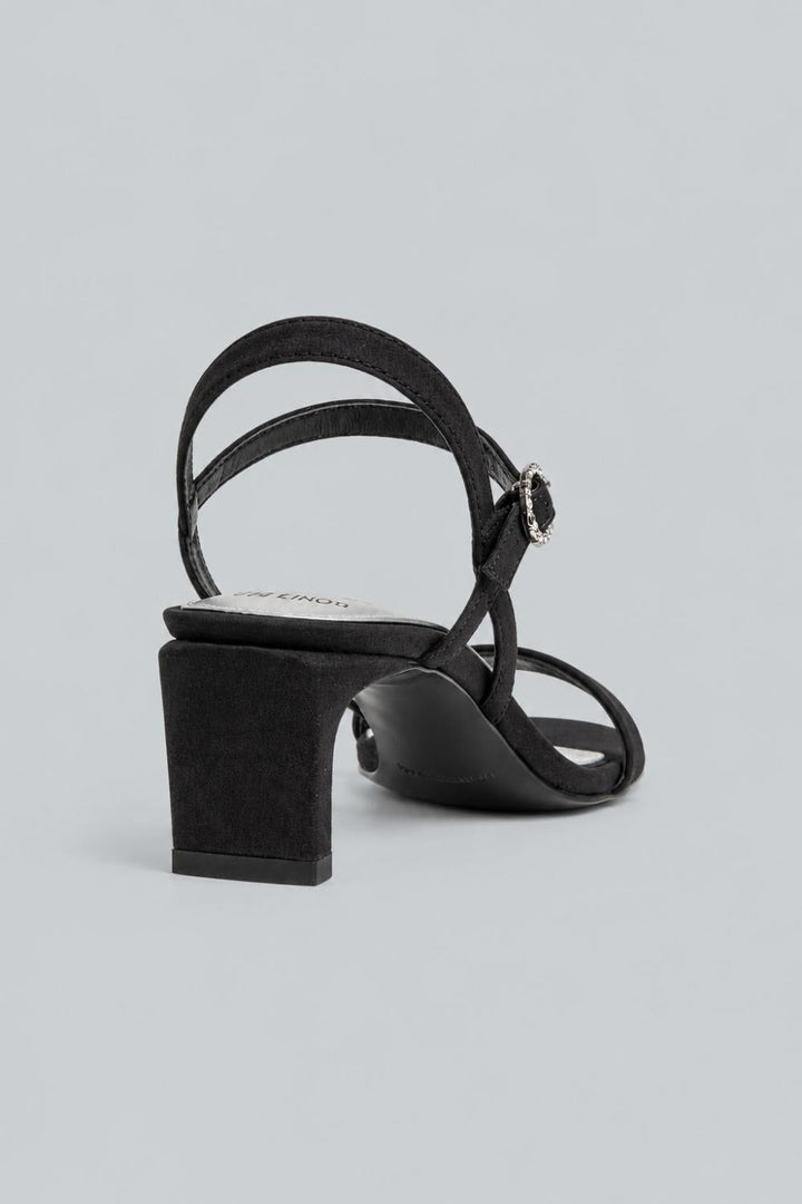 Women’s Brazi Sandals - Black Satin - 9 - Sandal