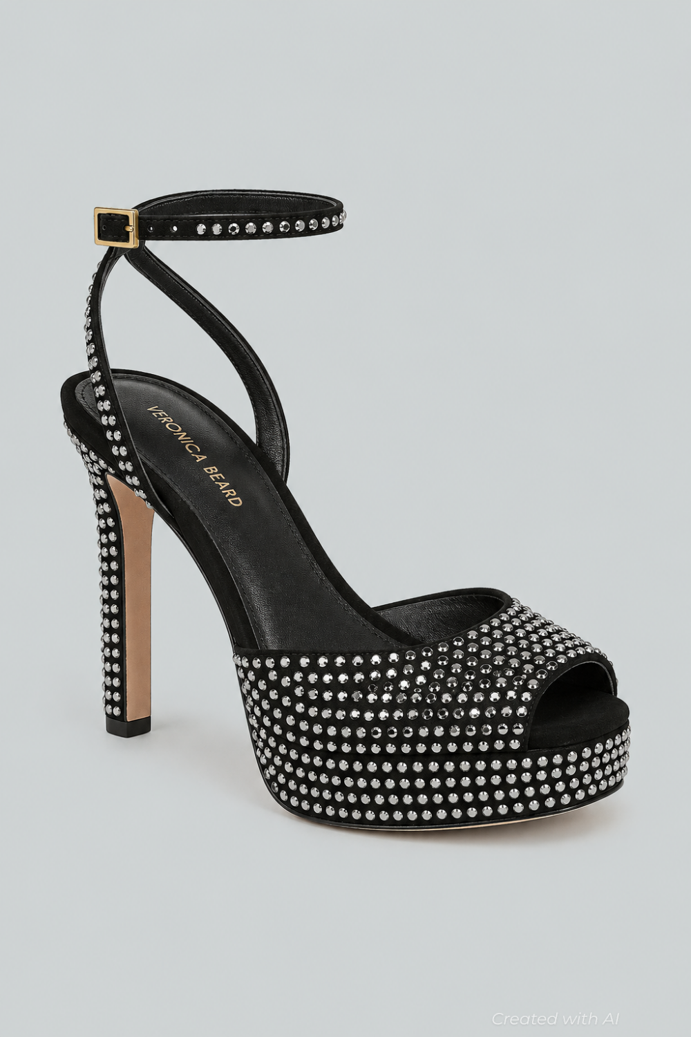 Women’s Brianne Embellished Platform Sandals - Black - Heels