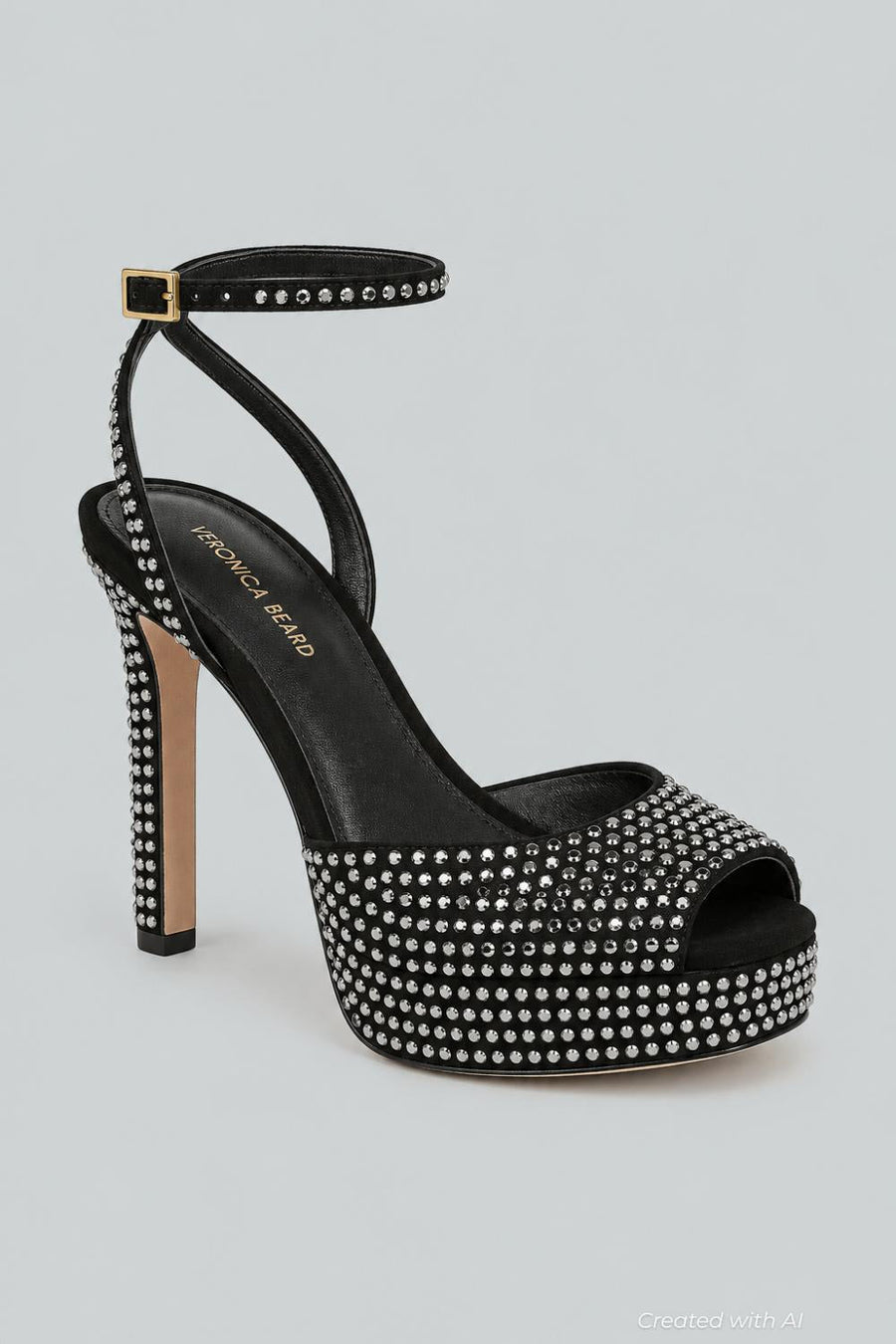 Women’s Brianne Embellished Platform Sandals - Black - Heels