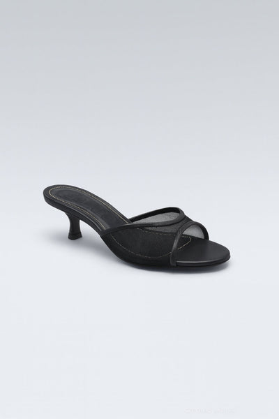 Women’s Brigette Mule Sandals - Black Mesh - Mules