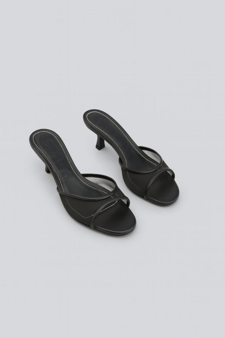 Women’s Brigette Mule Sandals - Black Mesh - Mules