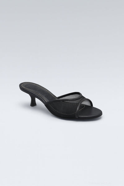 Women’s Brigette Mule Sandals - Black Mesh - Mules