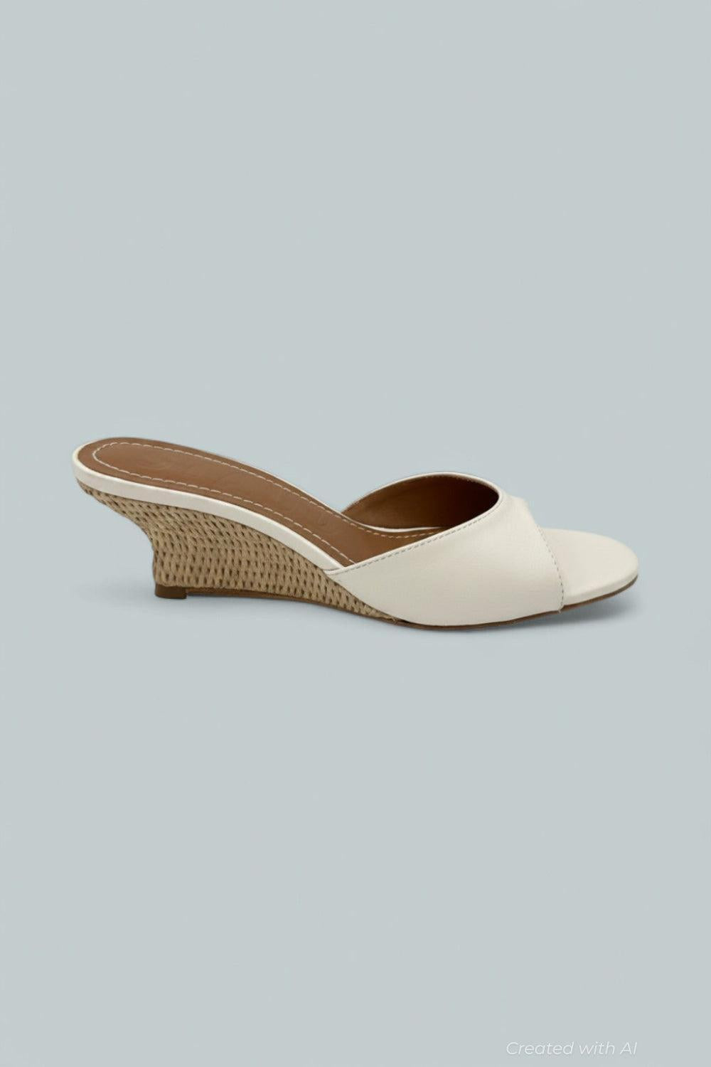 Women’s Brigitte Leather Wedge Sandals - Paper Natural - Sandals