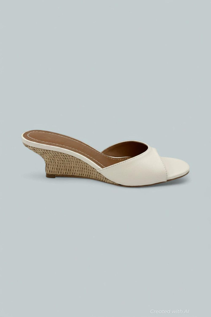 Women’s Brigitte Leather Wedge Sandals - Paper Natural - Sandals