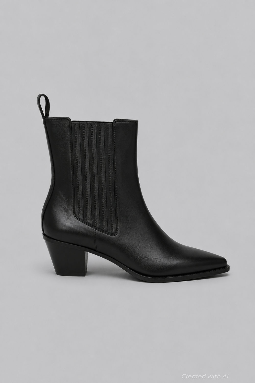 Women’s Bryn Pointed Booties - Black Leather - 9.5 - Bootie