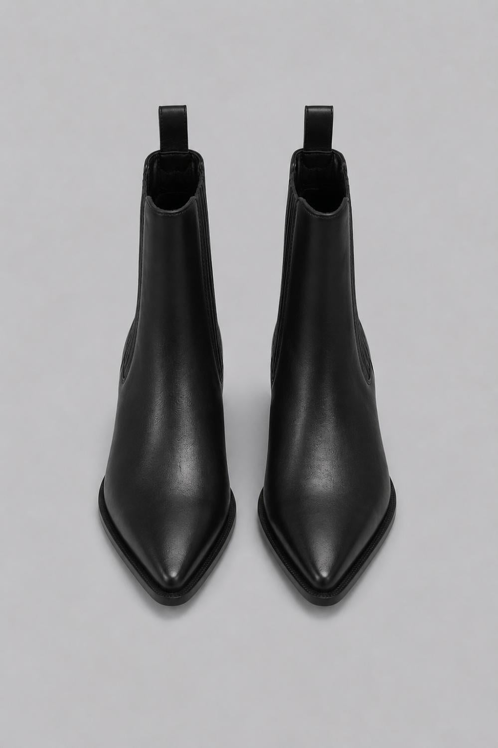 Women’s Bryn Pointed Booties - Black Leather - 9.5 - Bootie