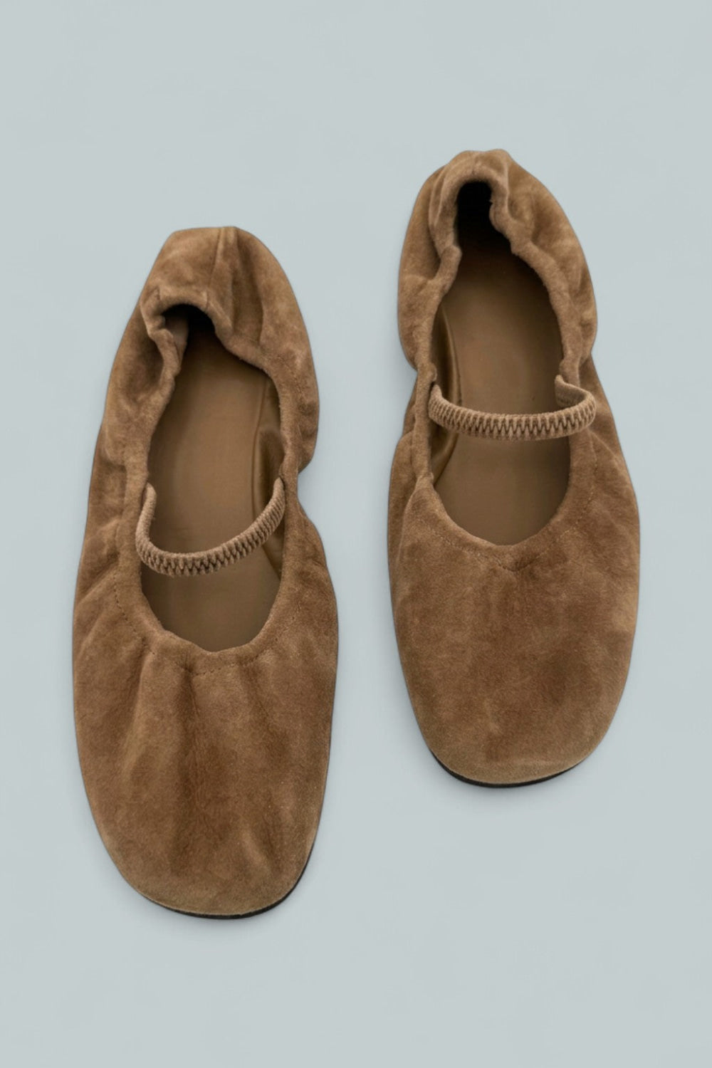 Women’s Buffy Ruched Suede Ballet Flats - Farro Suede - Flats