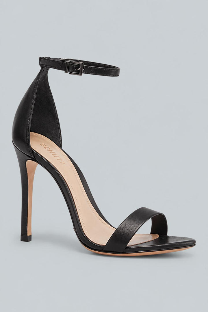 Women’s Cadey Lee High-Heel Sandal - Black Leather - 6.5 - Heels