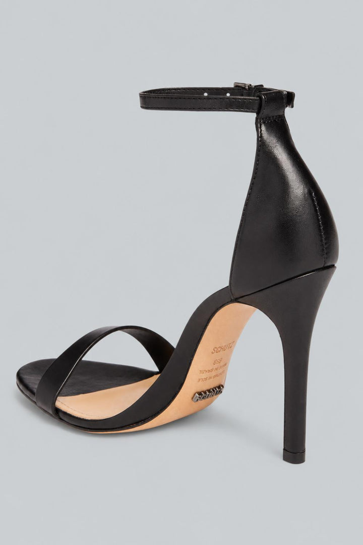 Women’s Cadey Lee High-Heel Sandal - Black Leather - 6.5 - Heels
