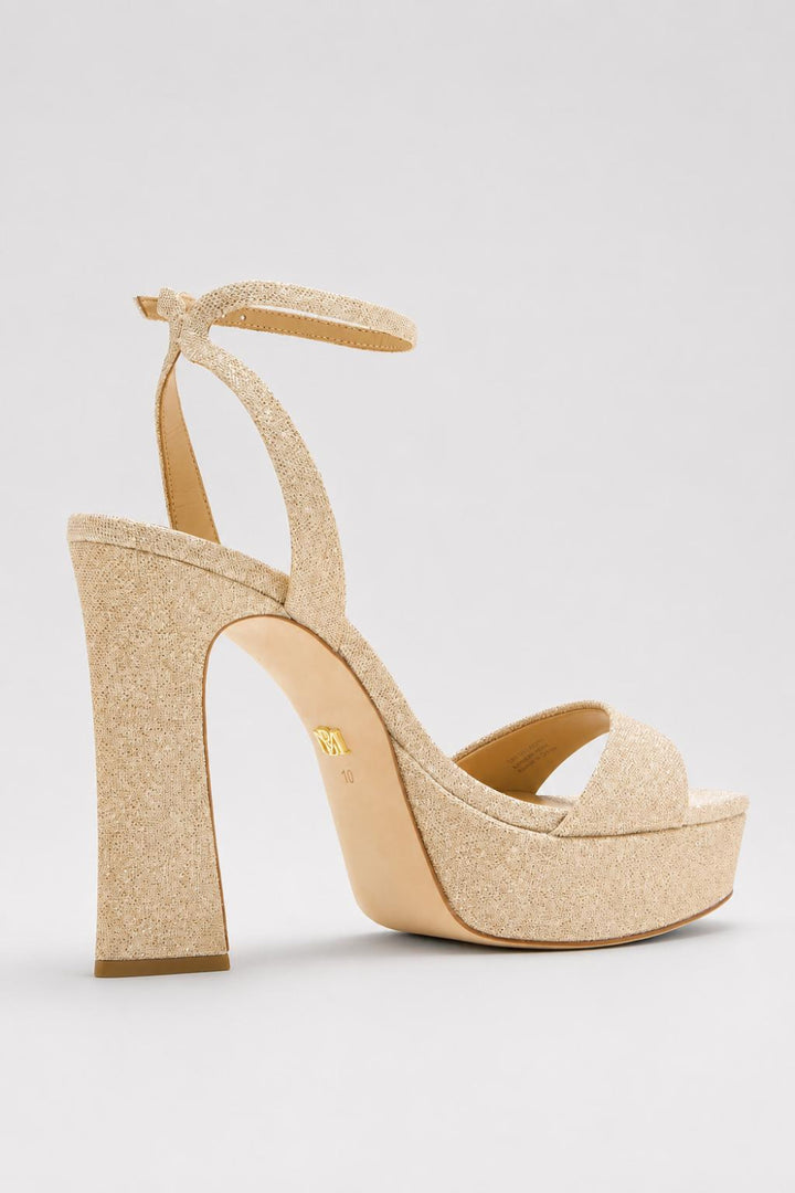 Women’s Caia Square Toe High Heel Platform Sandals - Gold Glitter - 7 - Sandals