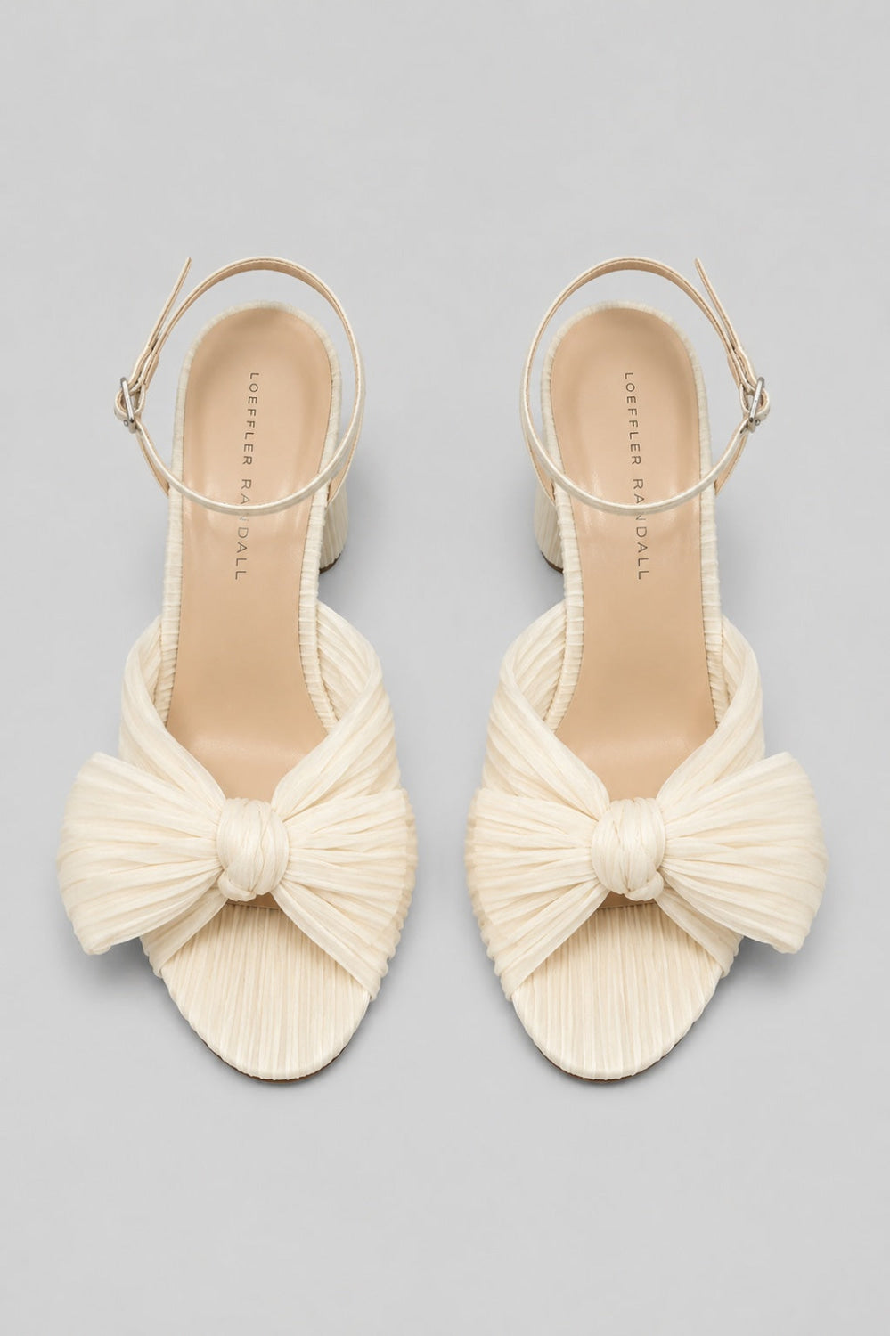 Women’s Camellia Bow High Heel Sandals - Pearl - 9.5 - Sandals