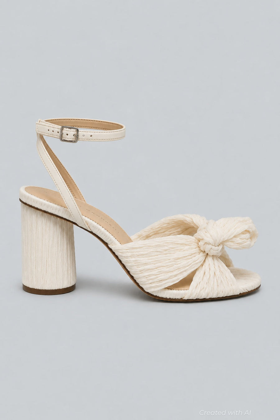 Women’s Camellia Bow High Heel Sandals - Pearl - 9.5 - Sandals