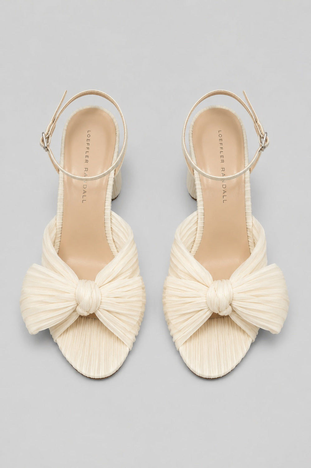 Women’s Camellia Bow High Heel Sandals - Pearl - 9.5 - Sandals