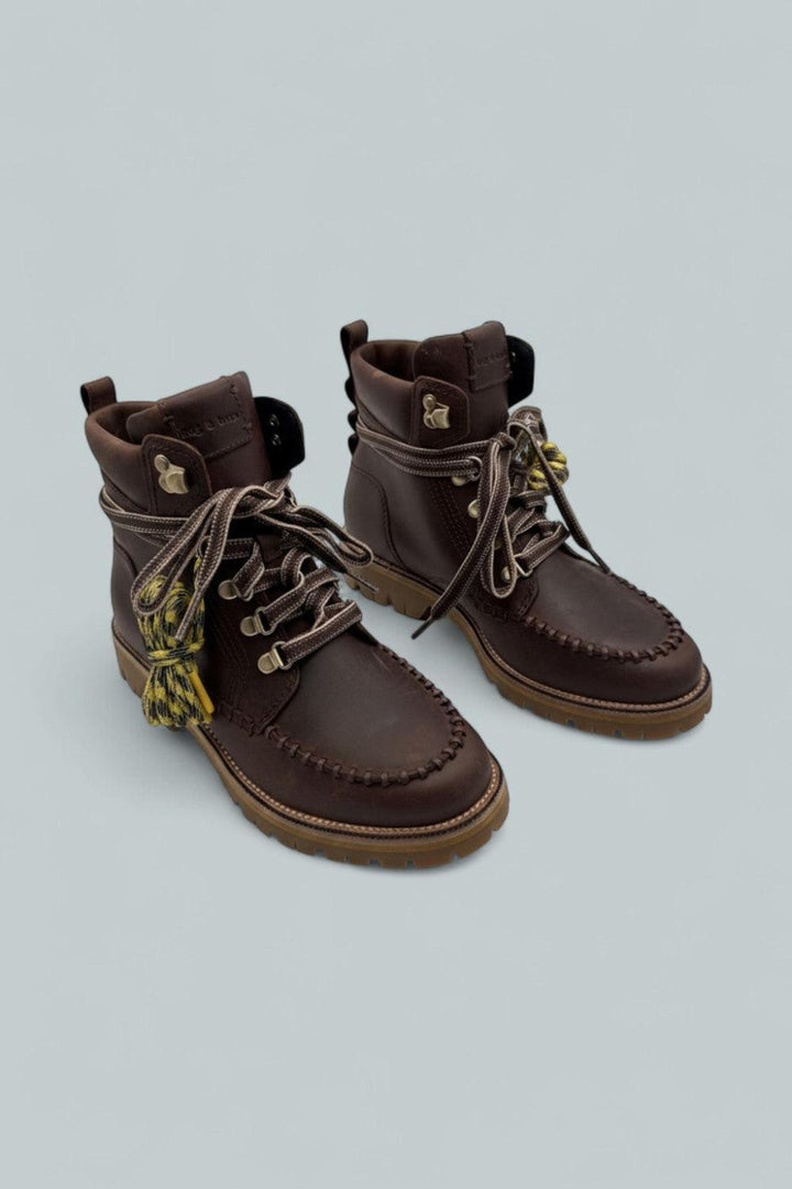 Women’s Cameron Lace Up Boots - Mocha - 7.5 US / 37.5 EU - Boots