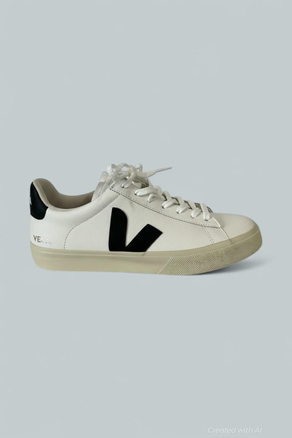 Women’s Campo Low Top Sneakers - Open White/Black - 11 - Sneaker
