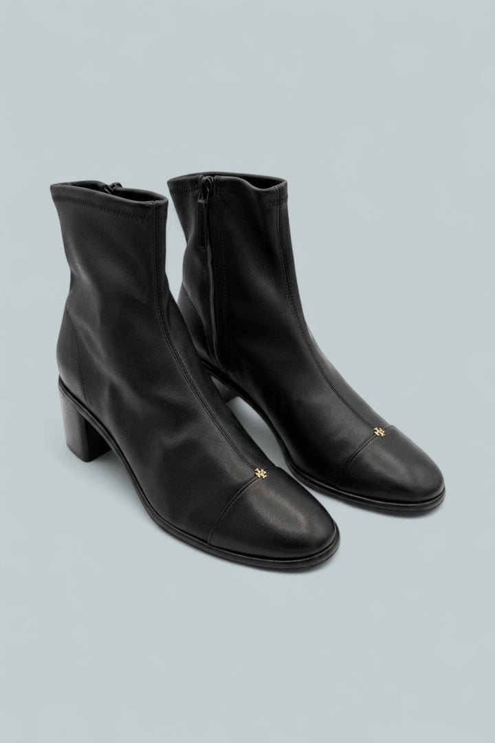 Women’s Cap Toe Ankle Boots 50mm Heel - Perfect Black - 9 - Boot