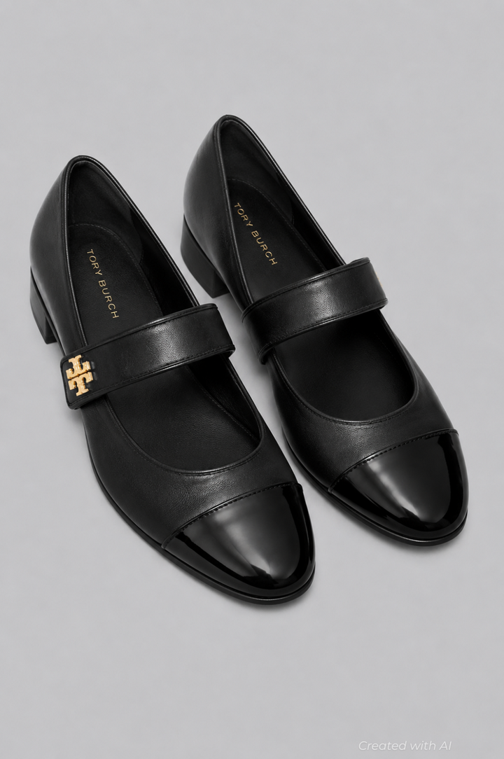 Women’s Cap Toe Mary Jane Flats - Perfect Black - 7.5 - Mary Jane