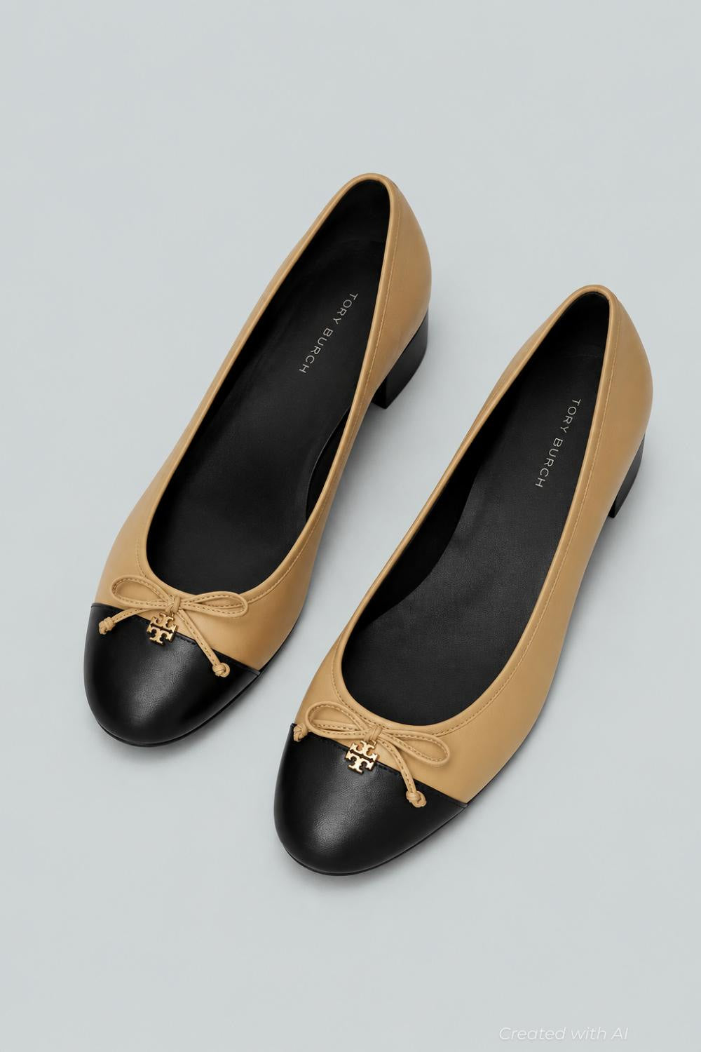 Women’s Cap-Toe Pump - Ginger Shortbread/Perfect Black - 4.5 - Heels