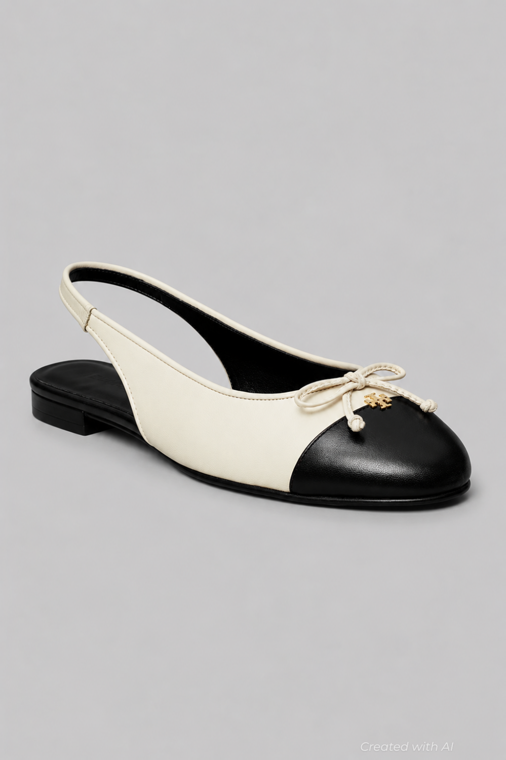 Women’s Cap Toe Slingback Ballet Flats - Light Cream - Slingback