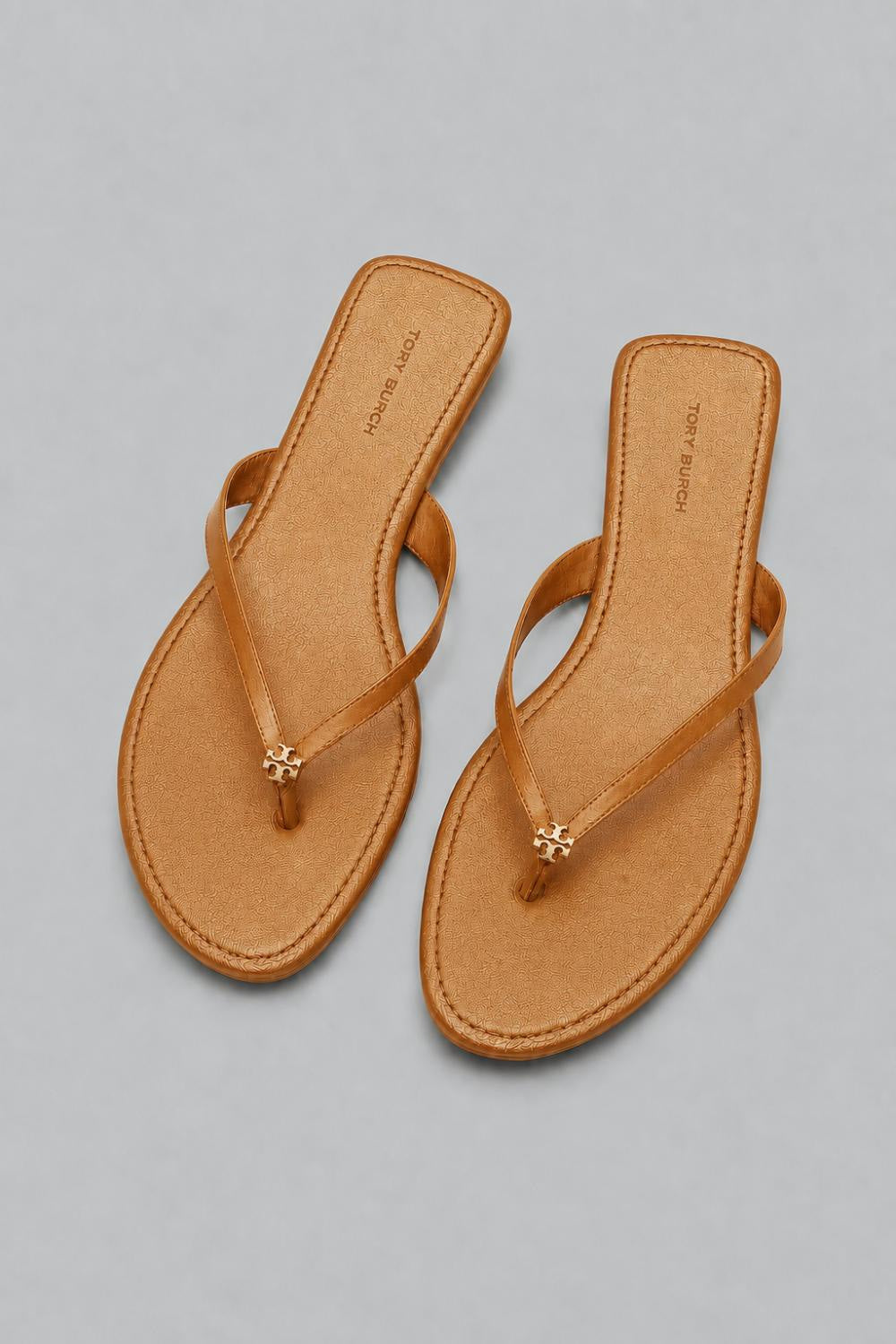 Women’s Capri Leather Flip Flop Sandals - Caramel - Flip Flop
