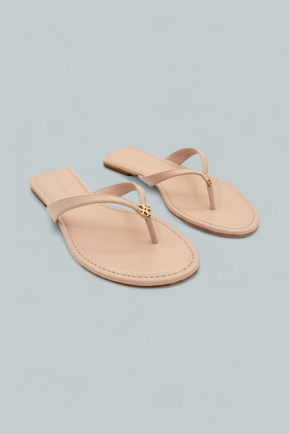 Women’s Capri Leather Flip Flop Sandals - Shell Pink - Sandals
