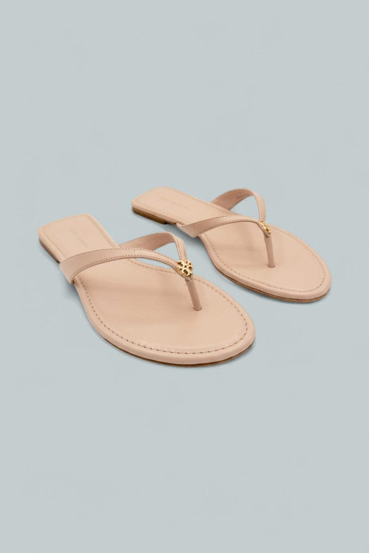 Women’s Capri Leather Flip Flop Sandals - Shell Pink - Sandals