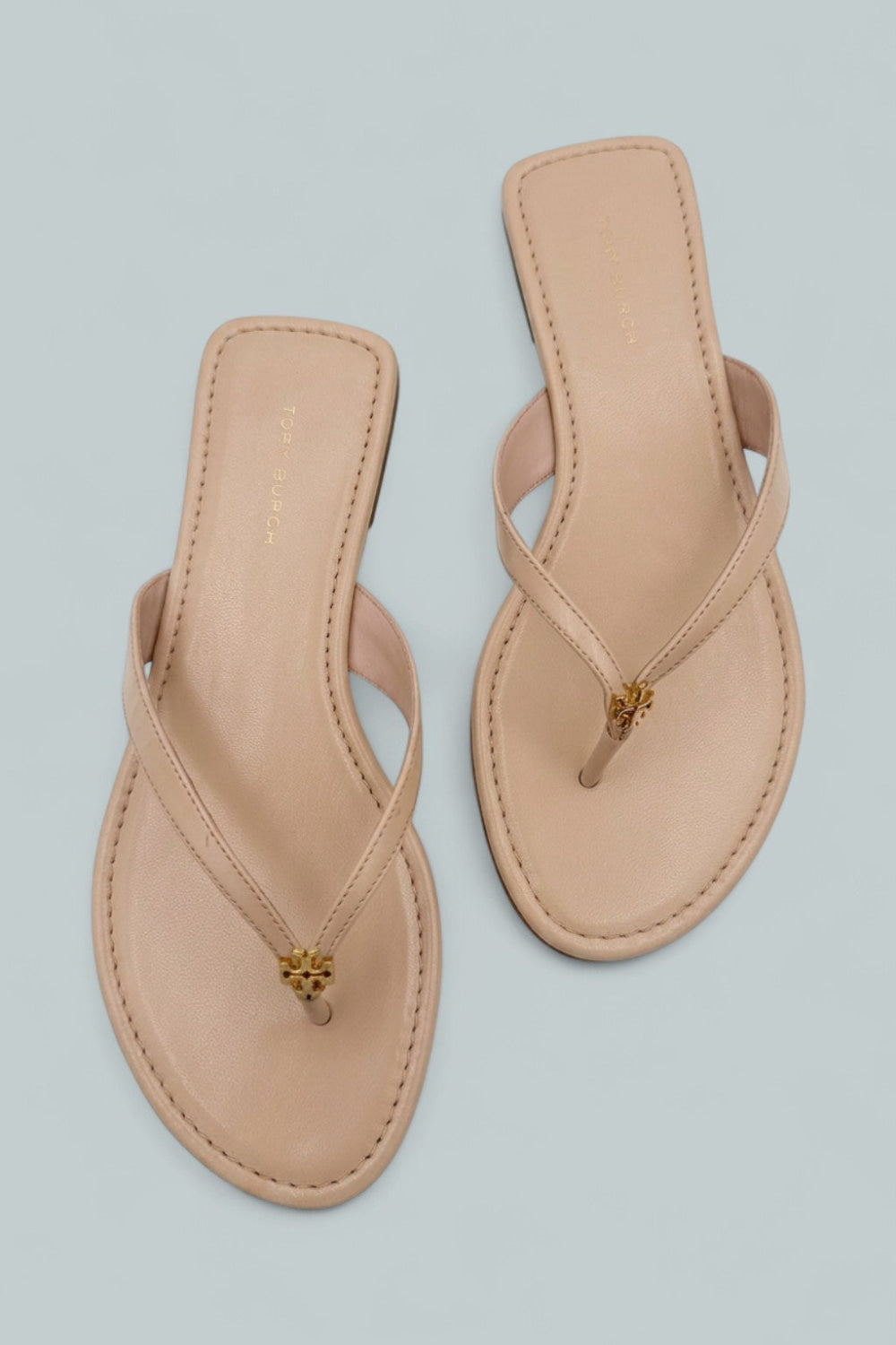 Women’s Capri Leather Flip Flop Sandals - Shell Pink - 9.5 - Sandals