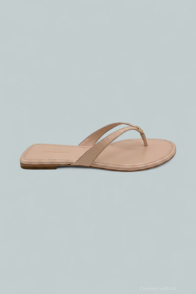 Women’s Capri Leather Flip Flop Sandals - Shell Pink - 9.5 - Sandals
